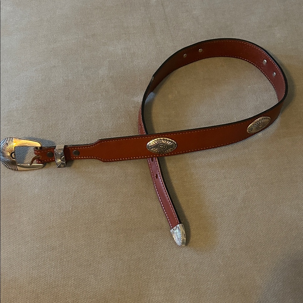 M & F top grain vintage western belt size 28